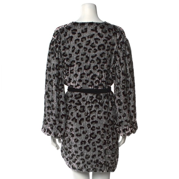 Retrofete Black and Gray Gabriella Robe Dress SZ Small - Picture 6 of 16